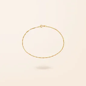 10K Gold Twist Anklet