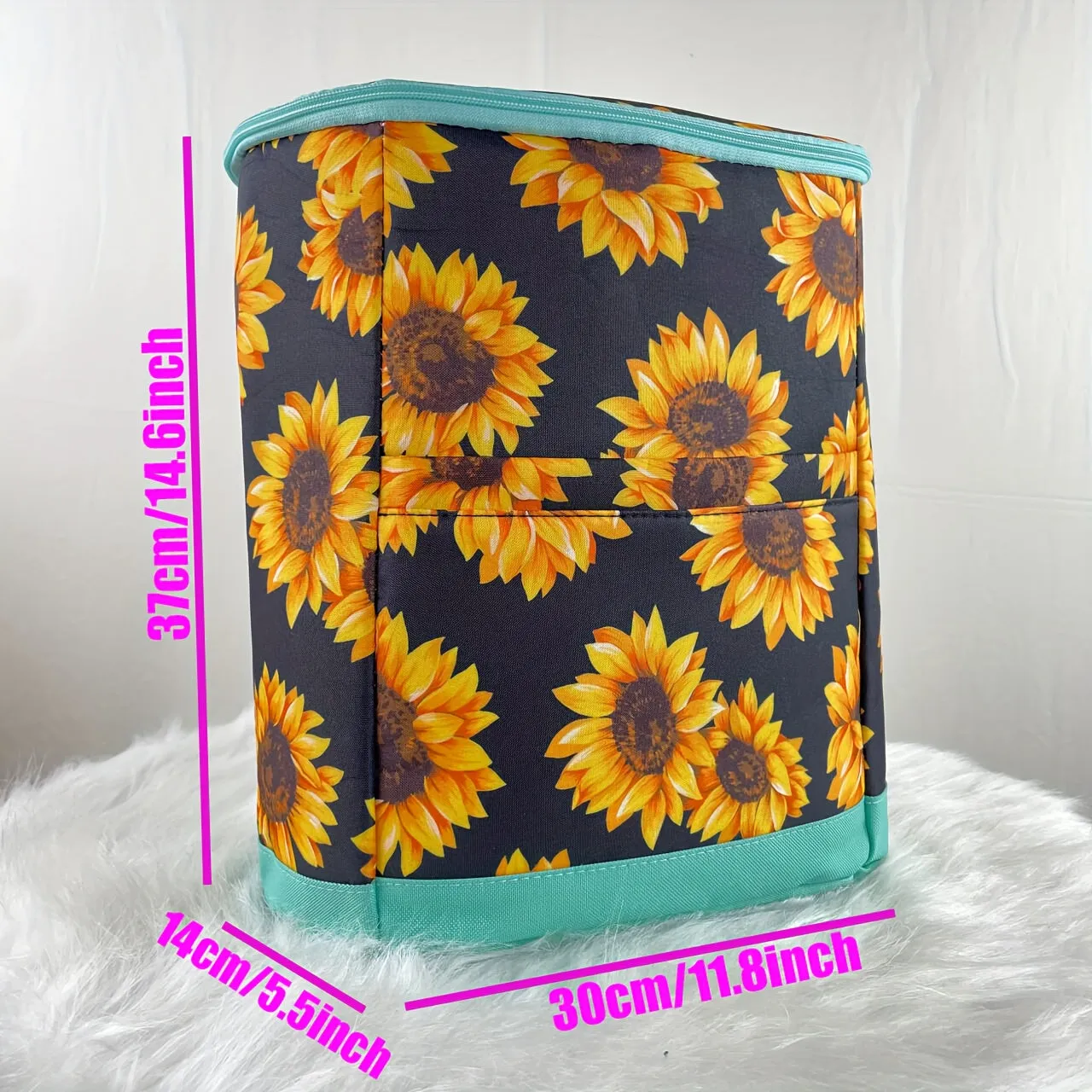 1pc Lightweight Picnic Backpack, Large Capacity southwestern And Sunflower Print Cooler Backpack For Outdoor Camping And Picnic 