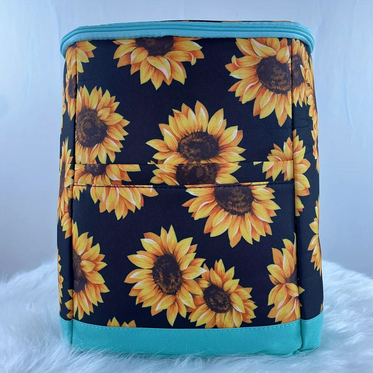 1pc Lightweight Picnic Backpack, Large Capacity southwestern And Sunflower Print Cooler Backpack For Outdoor Camping And Picnic 