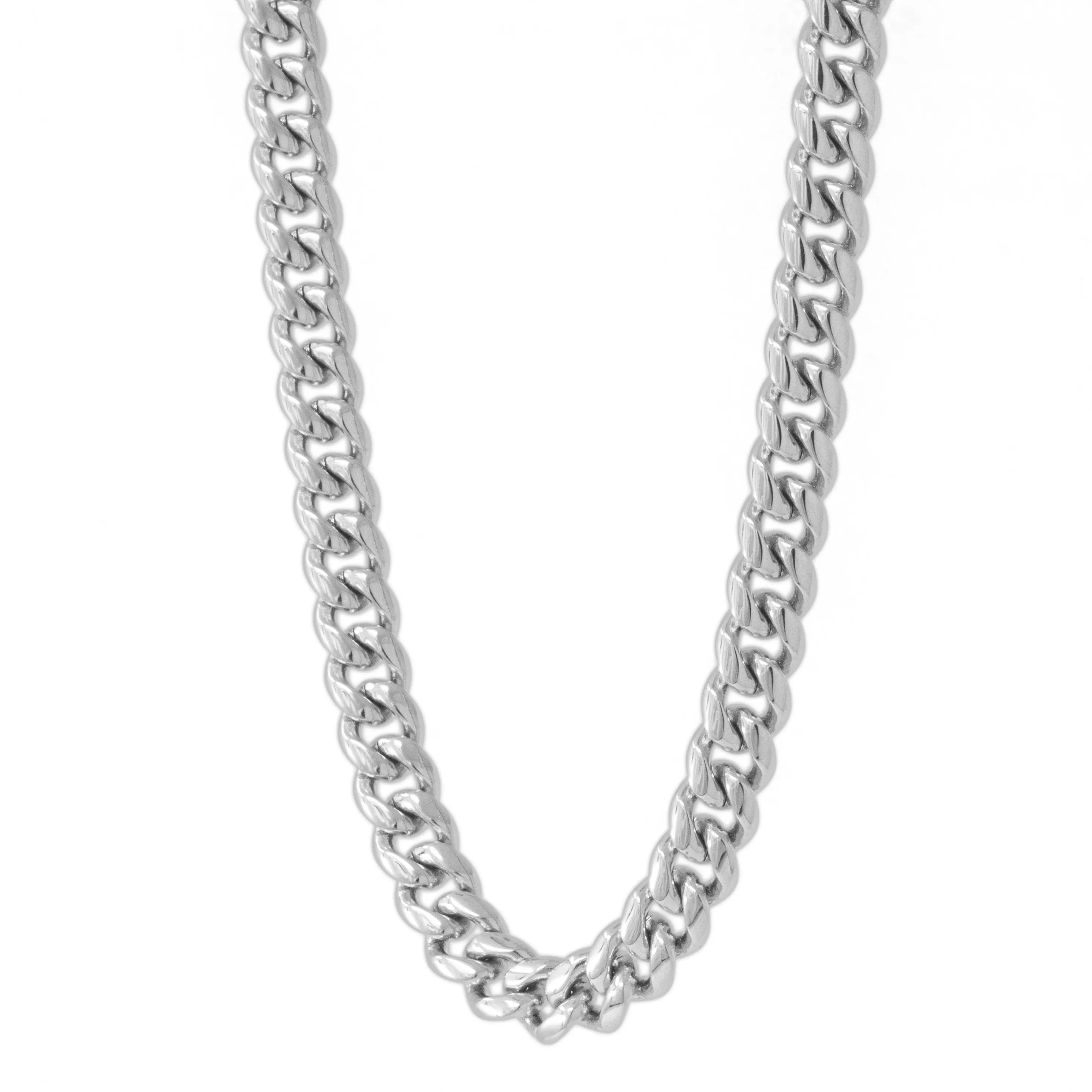 6mm White Gold Cuban Link Chain