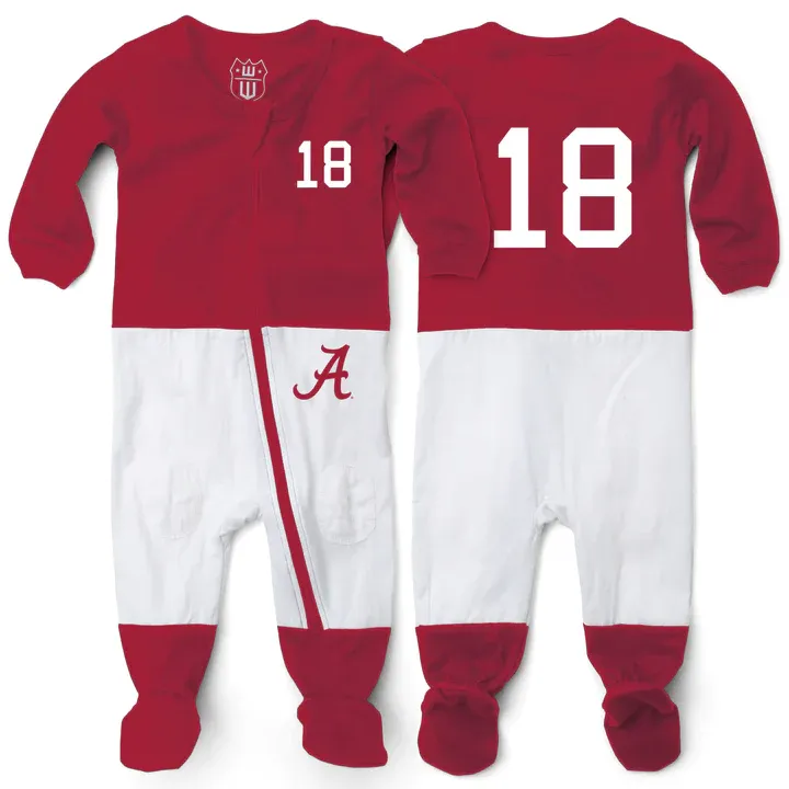 Alabama Crimson Tide Infant Football PJ Footie