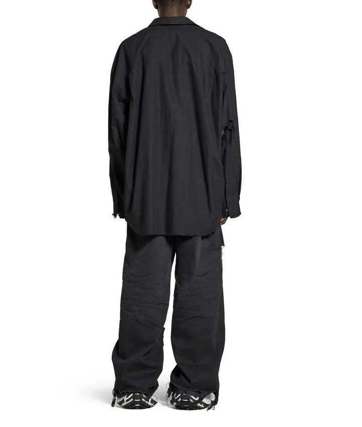 BALENCIAGA  |Men's Unity Sports Icon Layered Shirt Oversized in Black