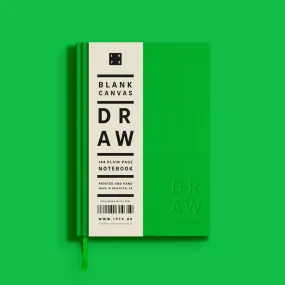 Blank Canvas Green A5 Plain Sketchbook - P21D,E