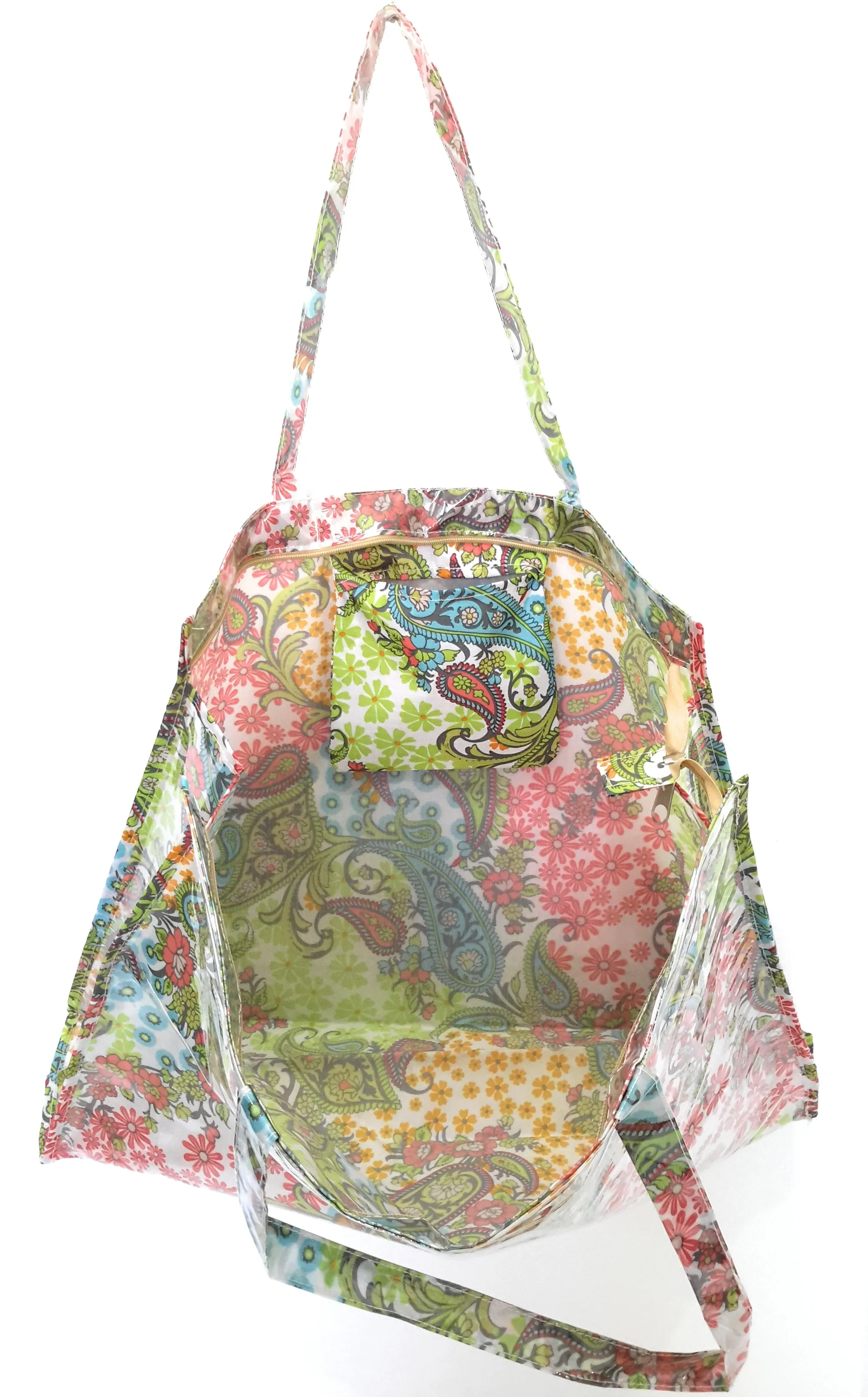 Bolso Grande Playa de Plástico reciclado · Paisley Multicolor