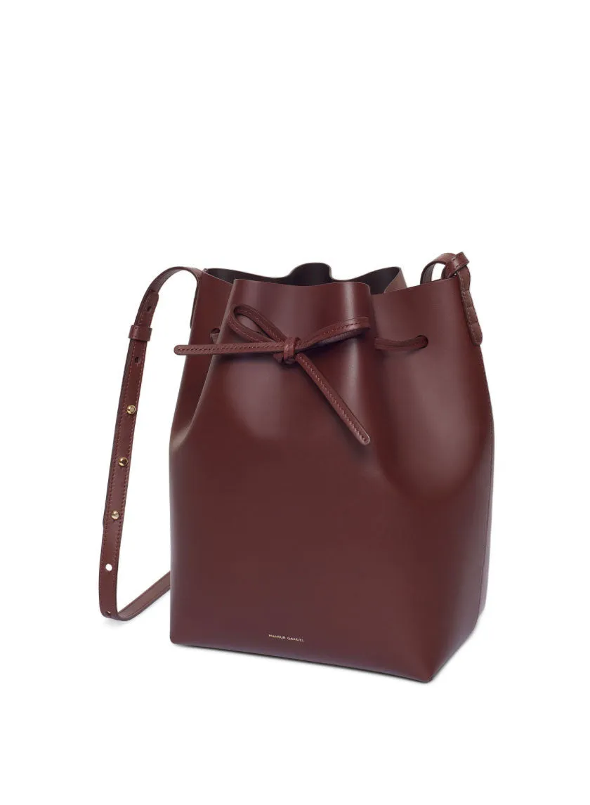 Bucket Bag Calf, Burgundy/Burgundy