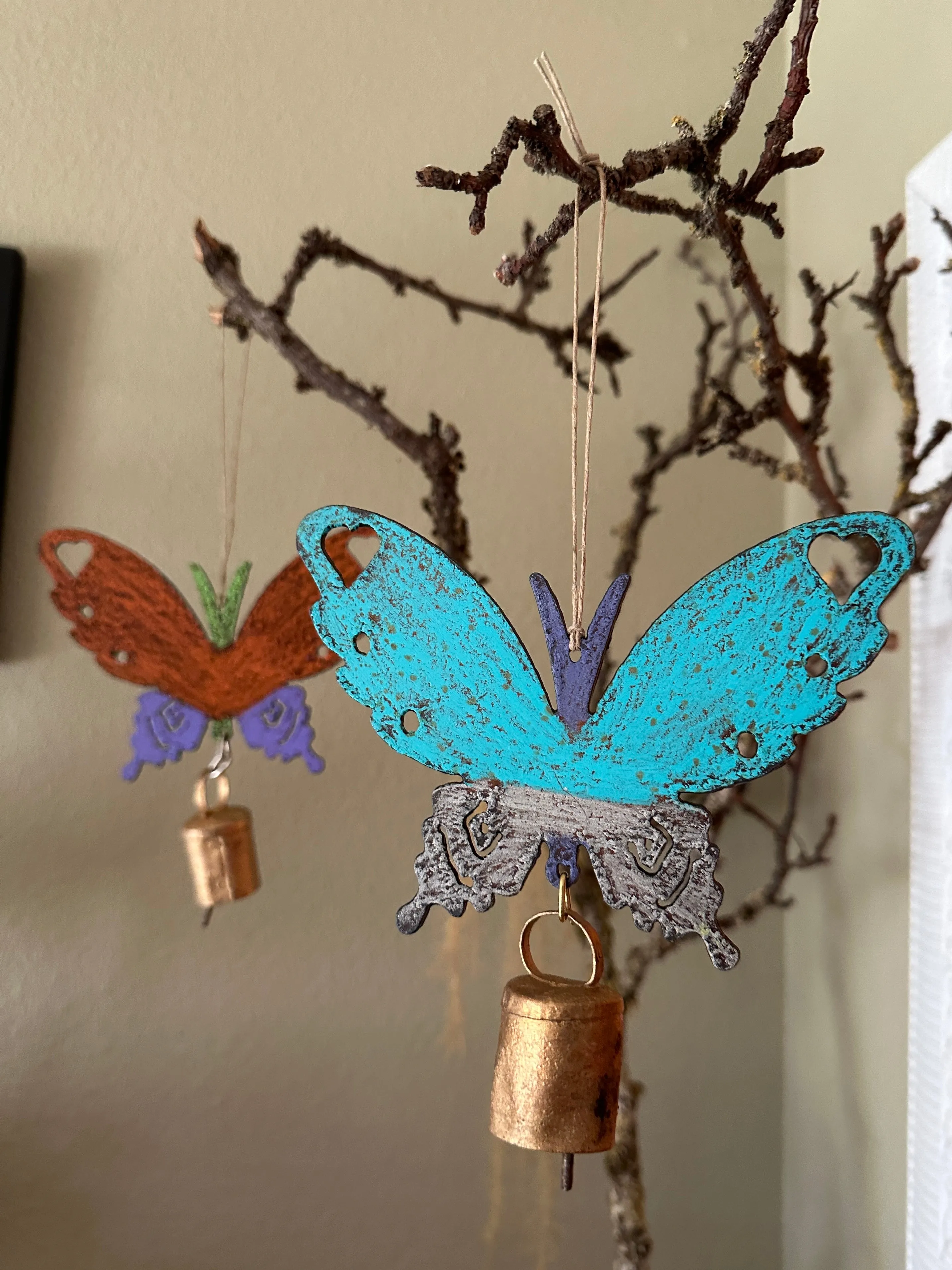 Butterfly w/ Bell: Mobile Wind Chime