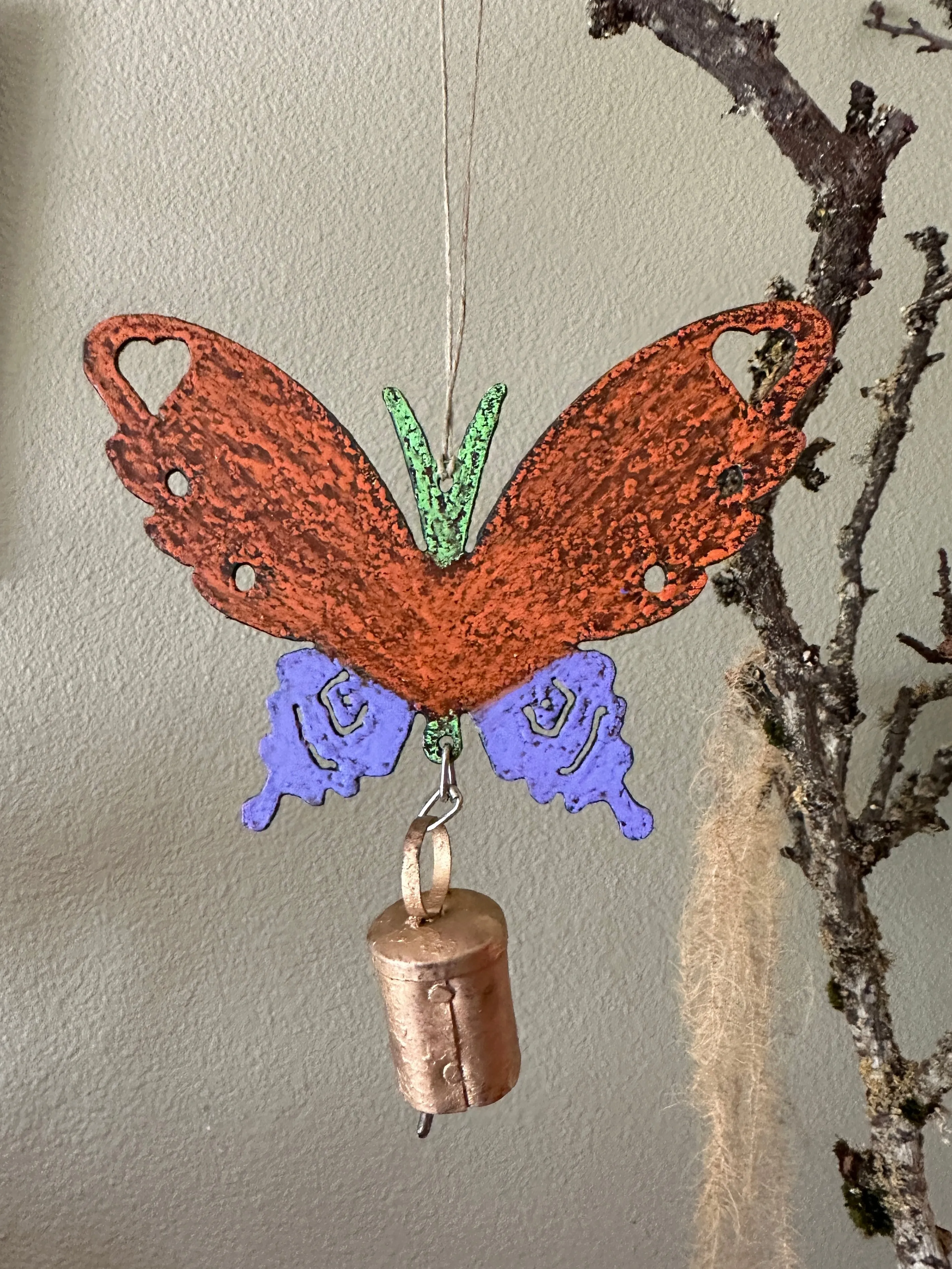 Butterfly w/ Bell: Mobile Wind Chime