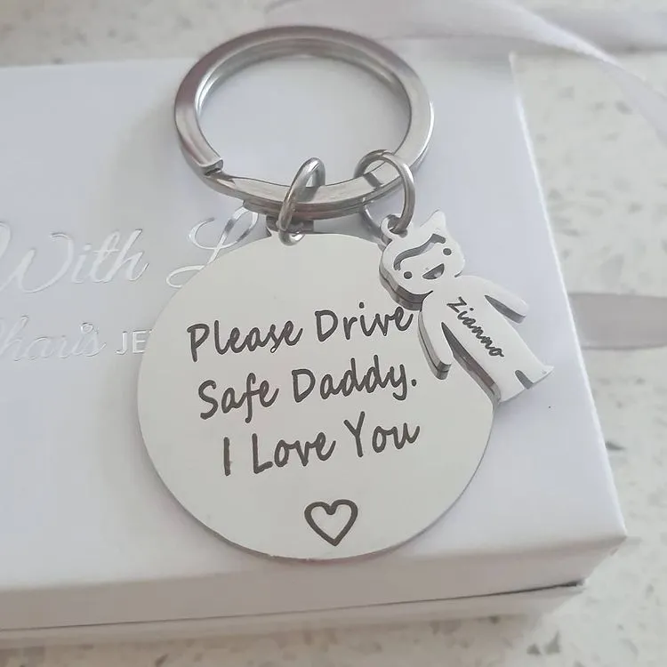 CAS102715 - Personalized Kiddies keyring, Stainless Steel