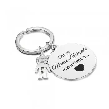 CAS102715 - Personalized Kiddies keyring, Stainless Steel