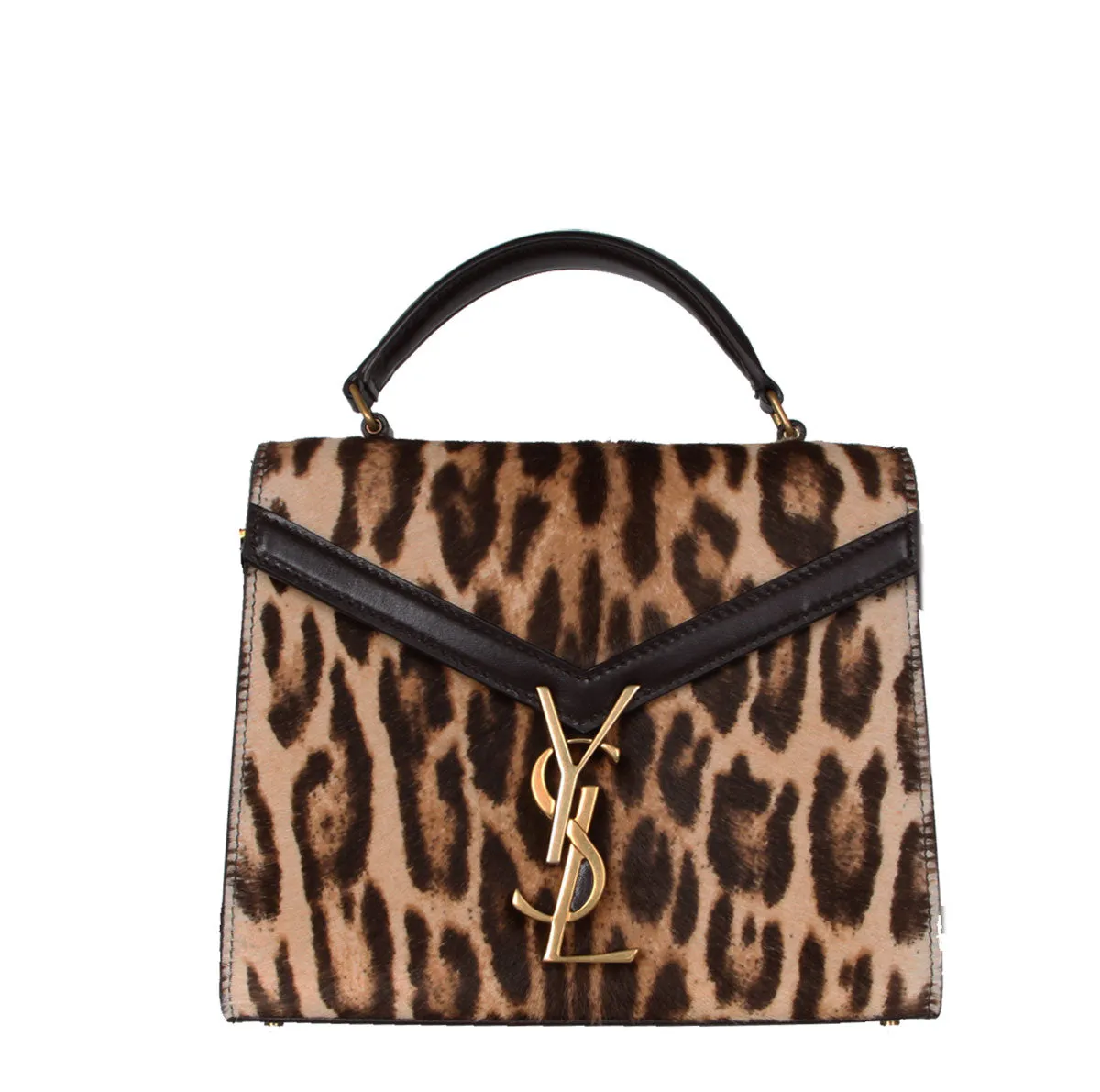 Cassandra Mini Top Handle, Leopard Pony