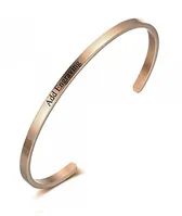 CBA101920 - Personalized Bangle, Rose Gold Stainless Steel 3mm x 17cm