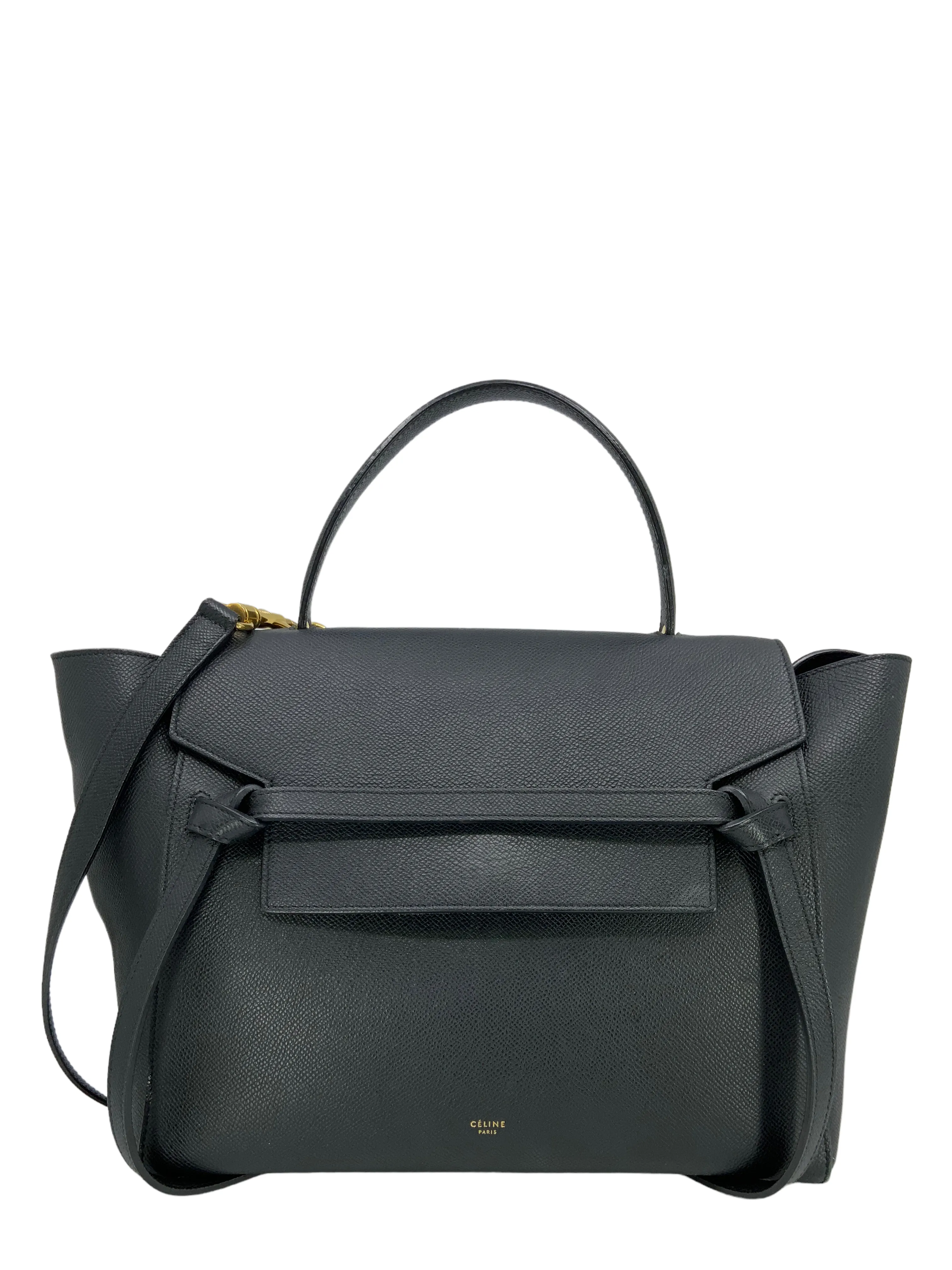 CELINE Grained Calfskin Leather Mini Belt Bag