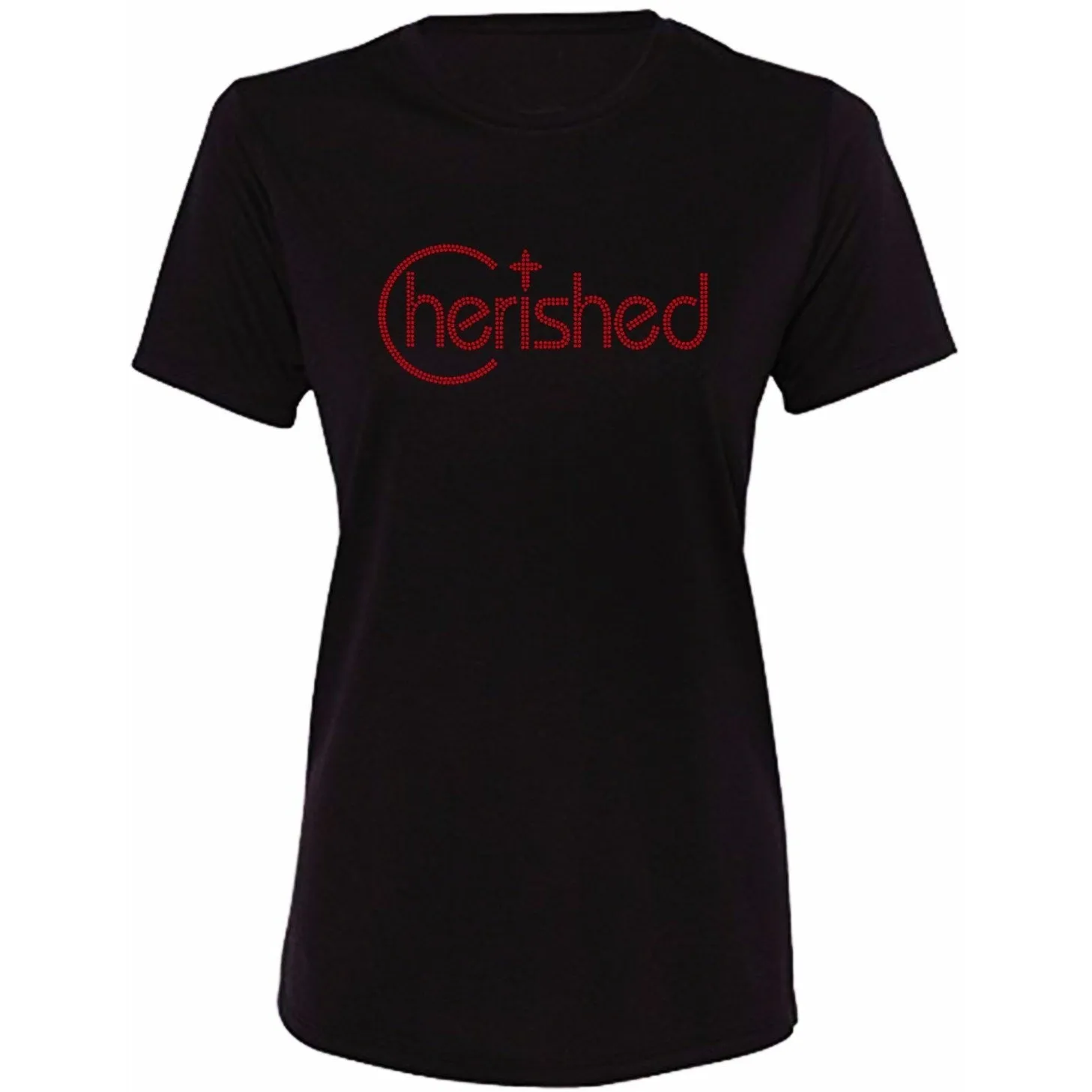 Cherished Rhinestone Self Expression T Shirt