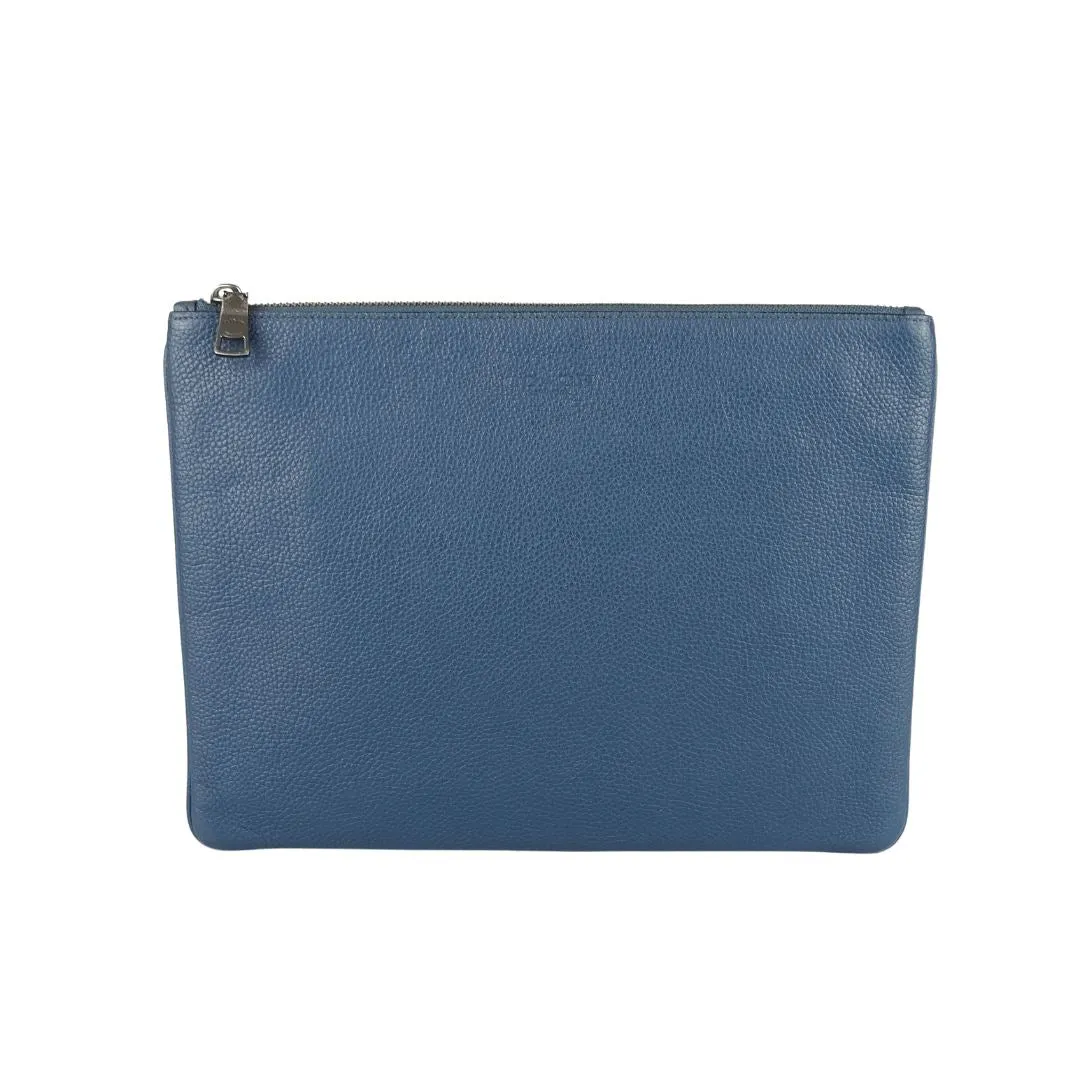 Coach Large Multifunctional Pouch Denim Leather