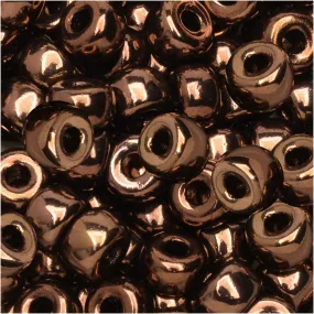 Czech Glass Matubo, 2/0 Seed Bead, Jet Bronze (20 Gram Tube)