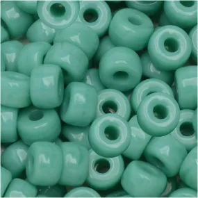 Czech Glass Matubo, 2/0 Seed Bead, Turquoise Green Opaque (20 Gram Tube)