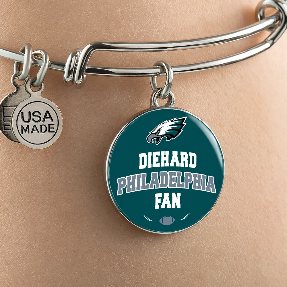 Diehard Philadelphia  Fan Sports Bangle Bracelet