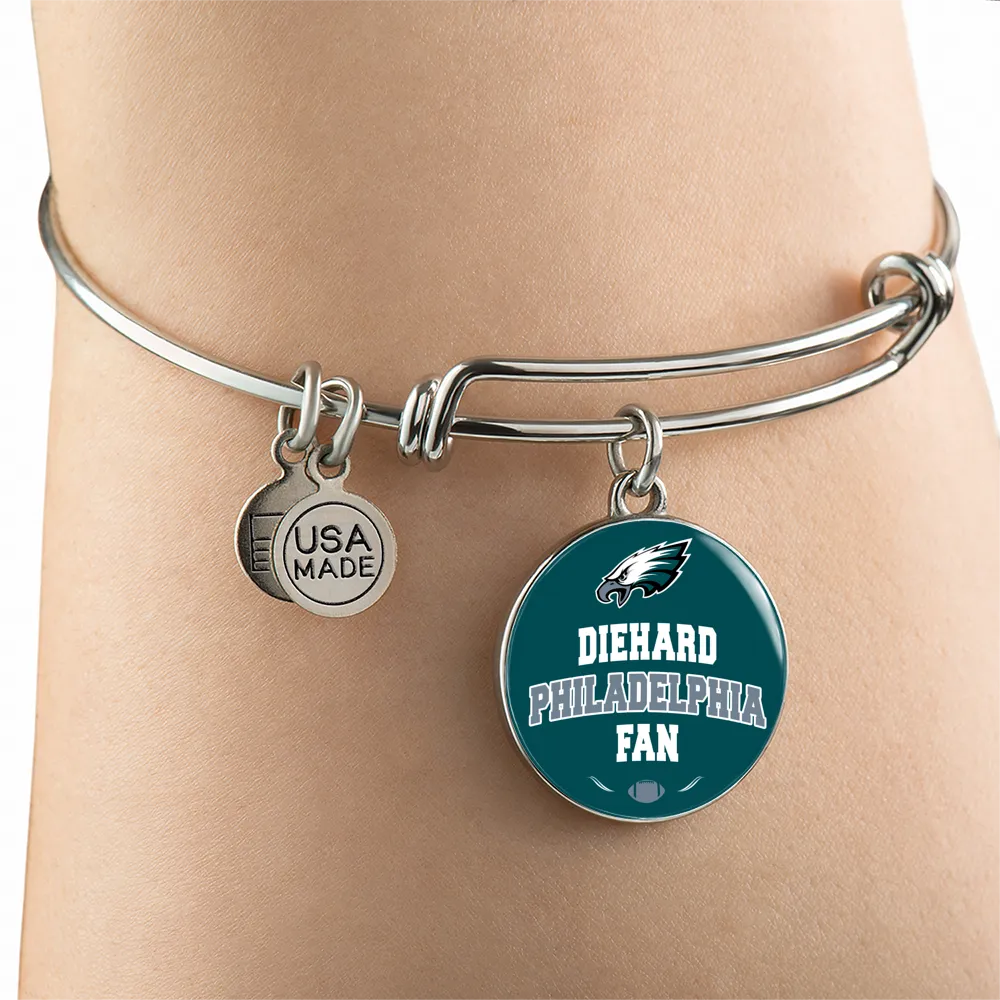 Diehard Philadelphia  Fan Sports Bangle Bracelet