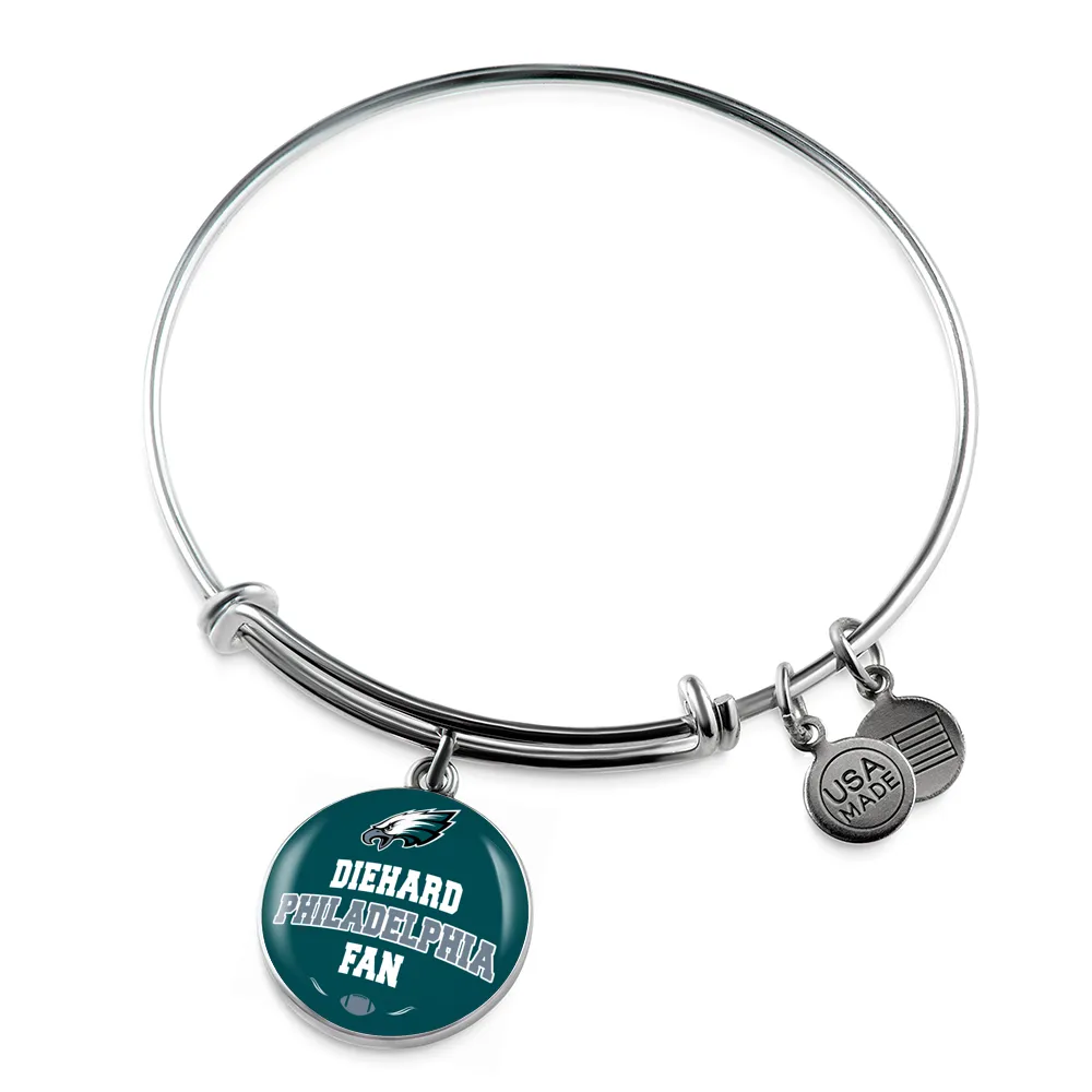 Diehard Philadelphia  Fan Sports Bangle Bracelet