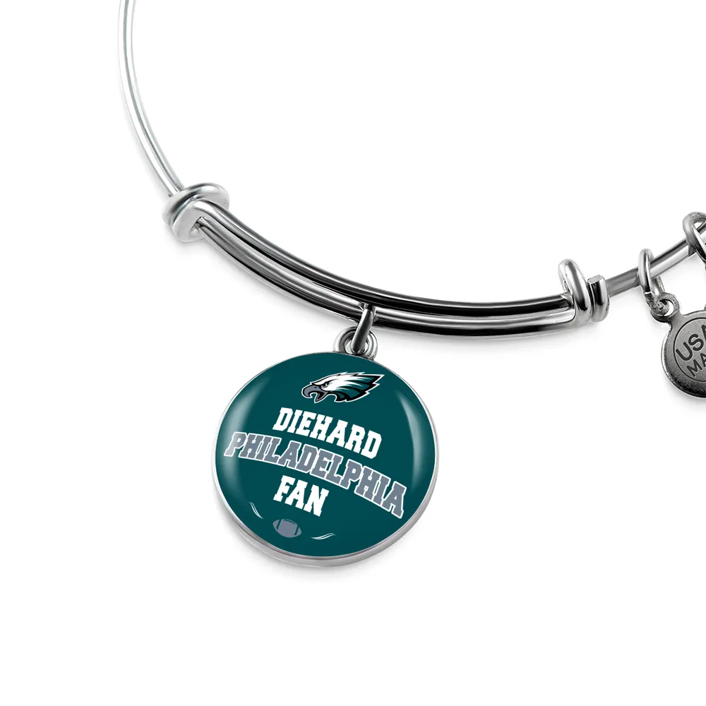 Diehard Philadelphia  Fan Sports Bangle Bracelet