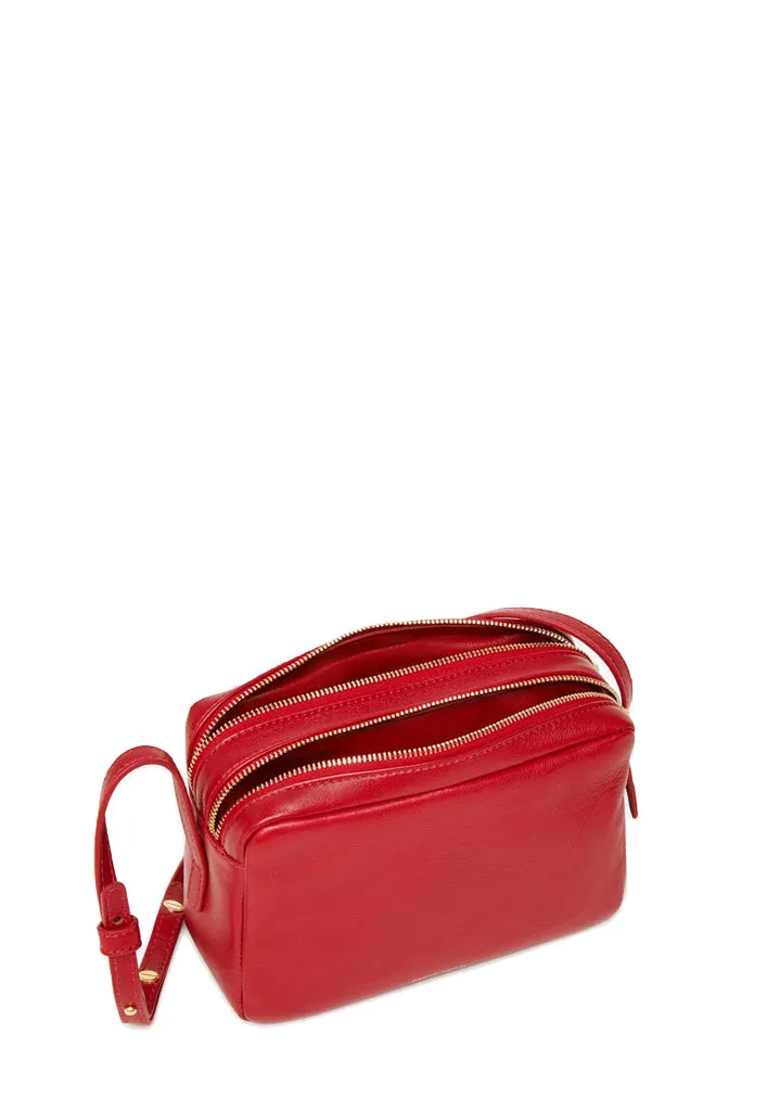 Double Zip Crossbody Lamb, Flamma