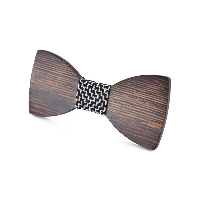 Fashion Men's Corbatas Business Party Gravitas Handmade Wooden Bow Ties