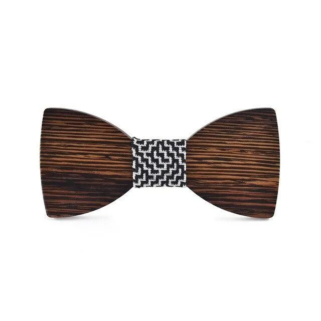 Fashion Men's Corbatas Business Party Gravitas Handmade Wooden Bow Ties