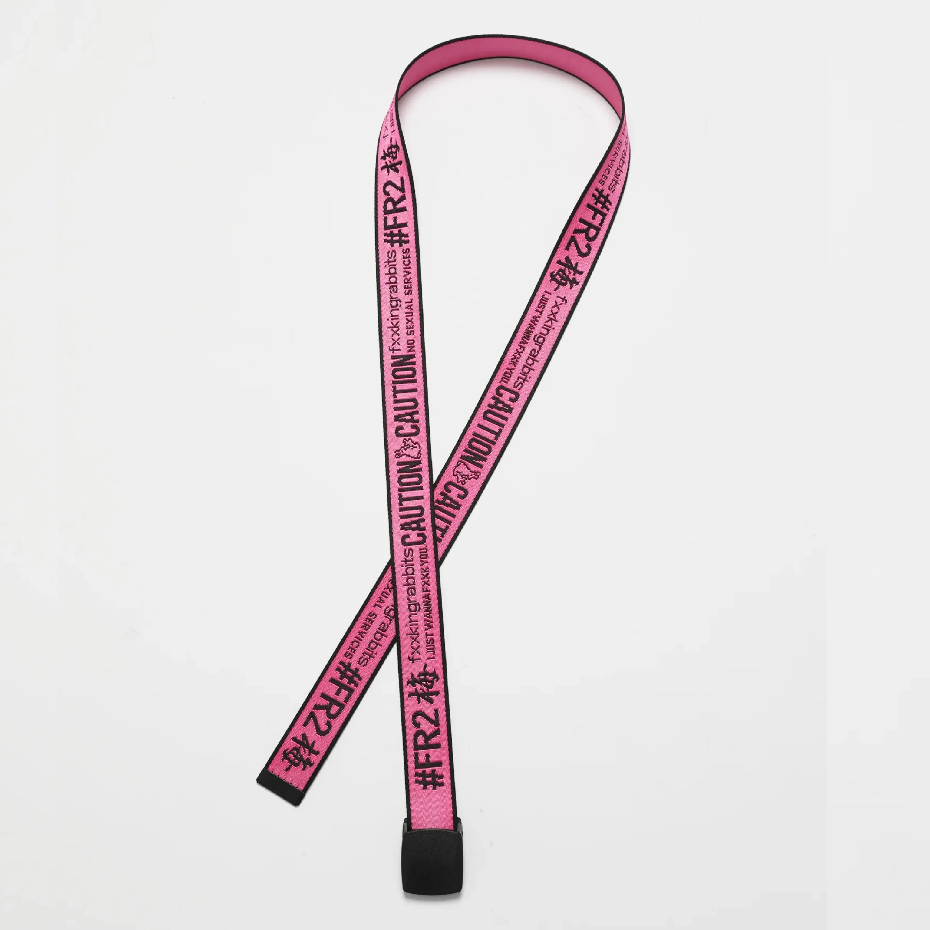 FR2 JAPAN Logo Icon Embroidery Long Belt Pink (Japan Exclusive)