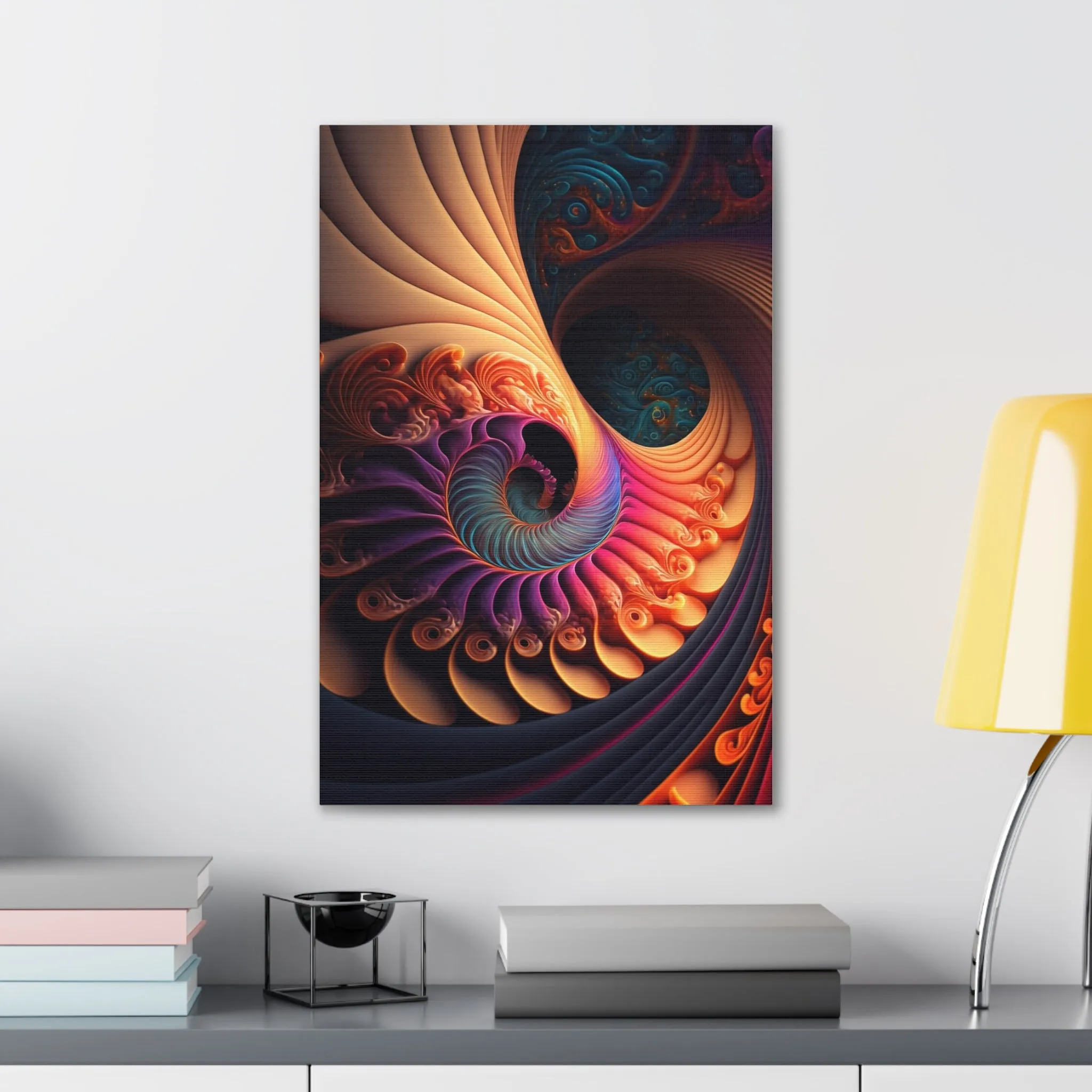 Fractal Spiral Universe Wall Art Canvas Spiritual Decor