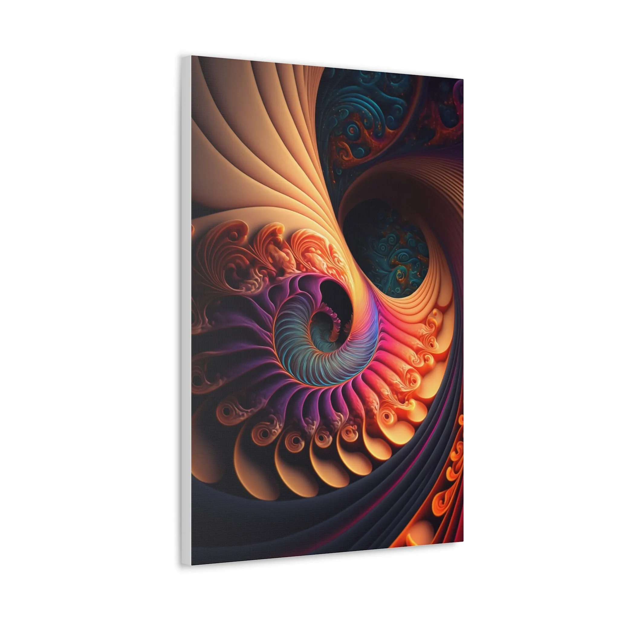 Fractal Spiral Universe Wall Art Canvas Spiritual Decor