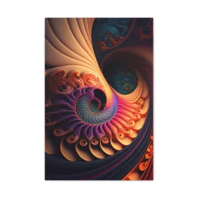 Fractal Spiral Universe Wall Art Canvas Spiritual Decor