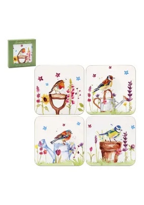 Garden Birds Coasters 4 Set