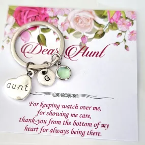 Gift for Aunt Personalized Keychain