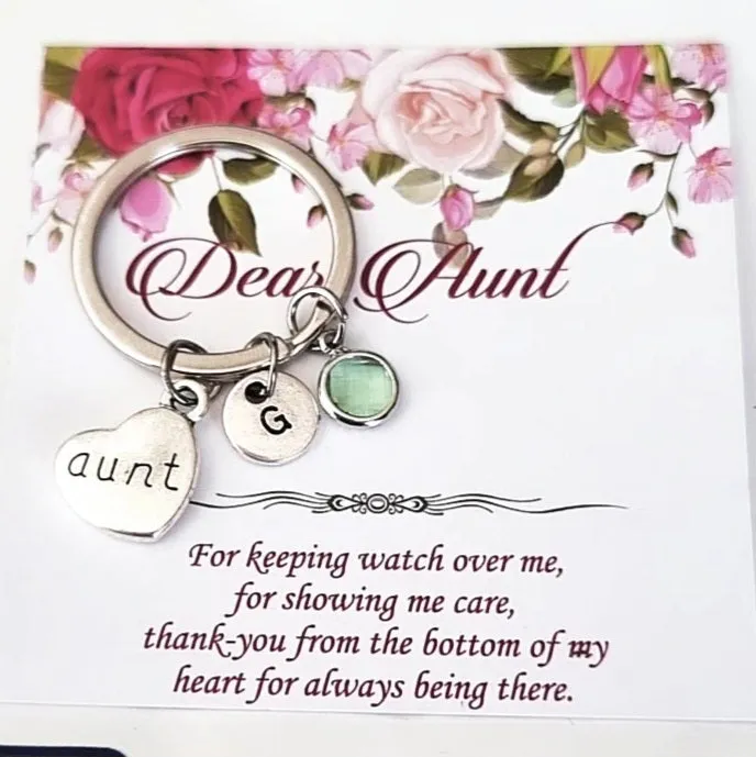 Gift for Aunt Personalized Keychain