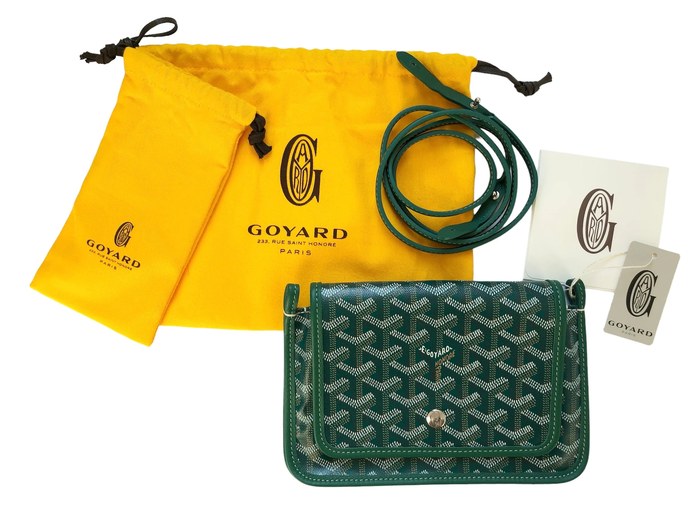 Goyard Plumet Pocket Wallet Crossbody - Green (NWT)