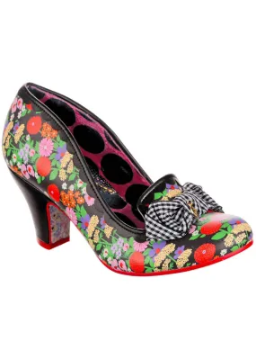 Irregular Choice Kanjanka Florals 50's Pumps Black