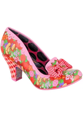 Irregular Choice Kanjanka Florals 50's Pumps Red