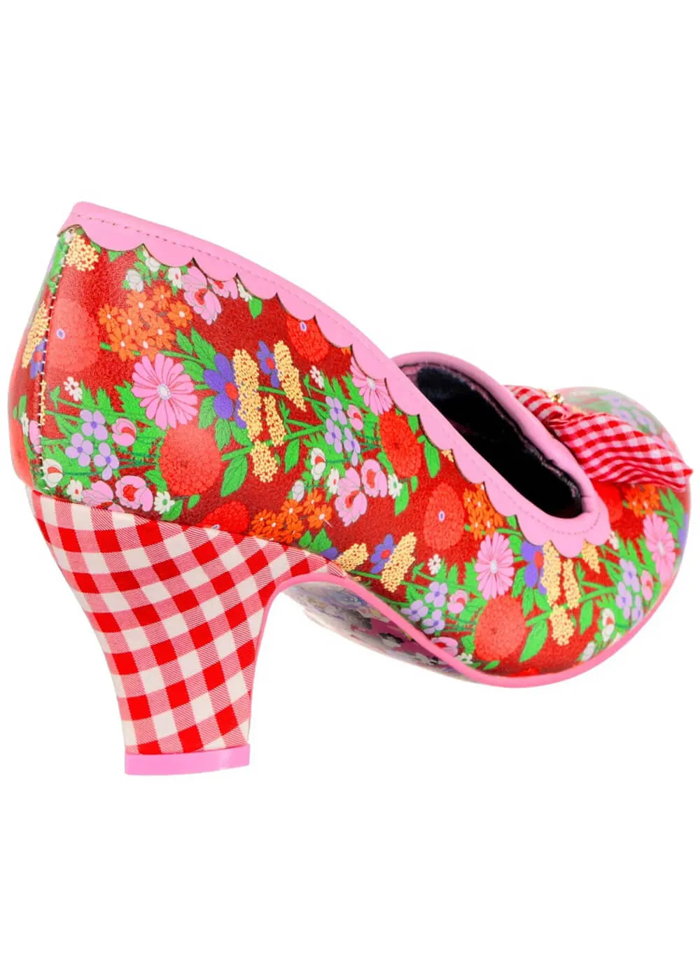 Irregular Choice Kanjanka Florals 50's Pumps Red