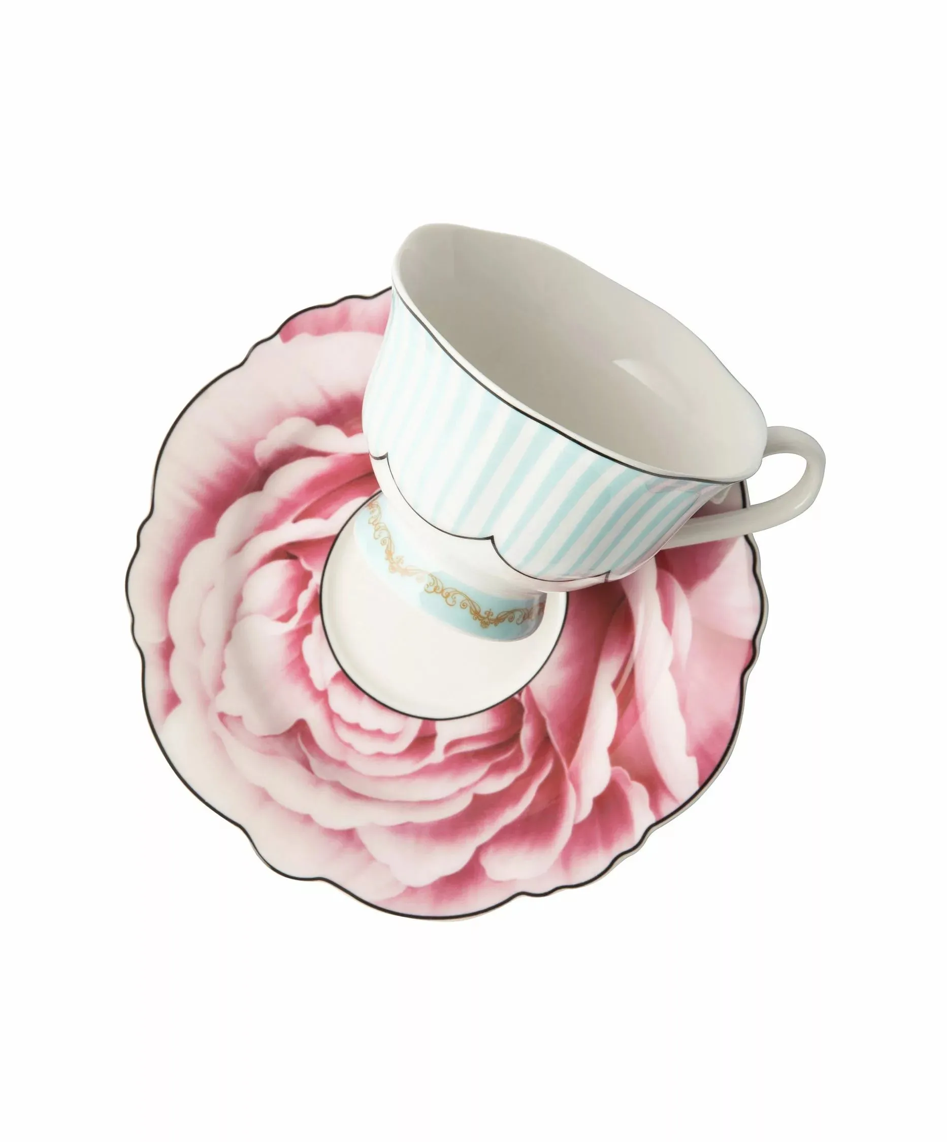 Jenna Clifford -7060 Cup & Saucer Wavy Rose