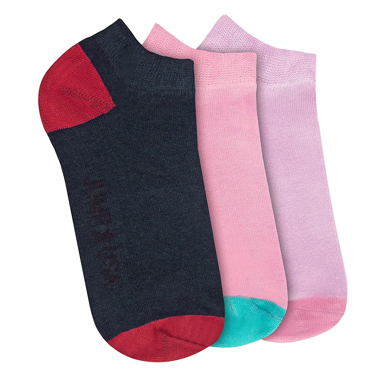 JUMP USA Women's Pack of 3 Ankle length Socks | Women's's Casual Socks for Everyday Wear - Sweat Proof, Quick Dry, Padded for Ex