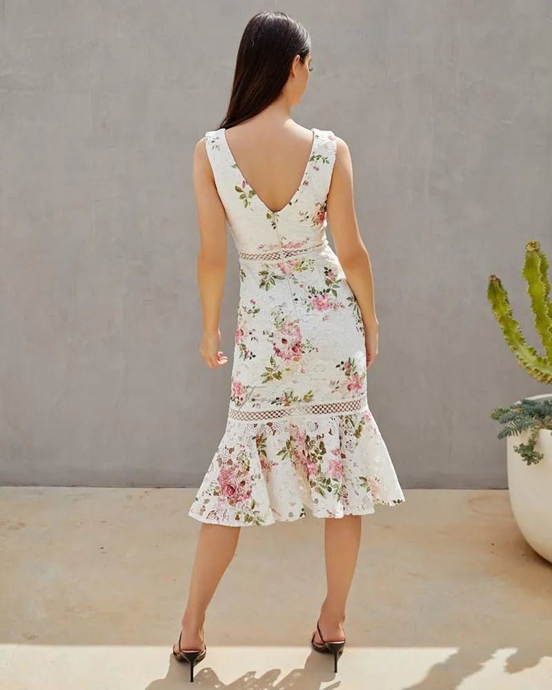 Kaitlyn Dress - Floral White