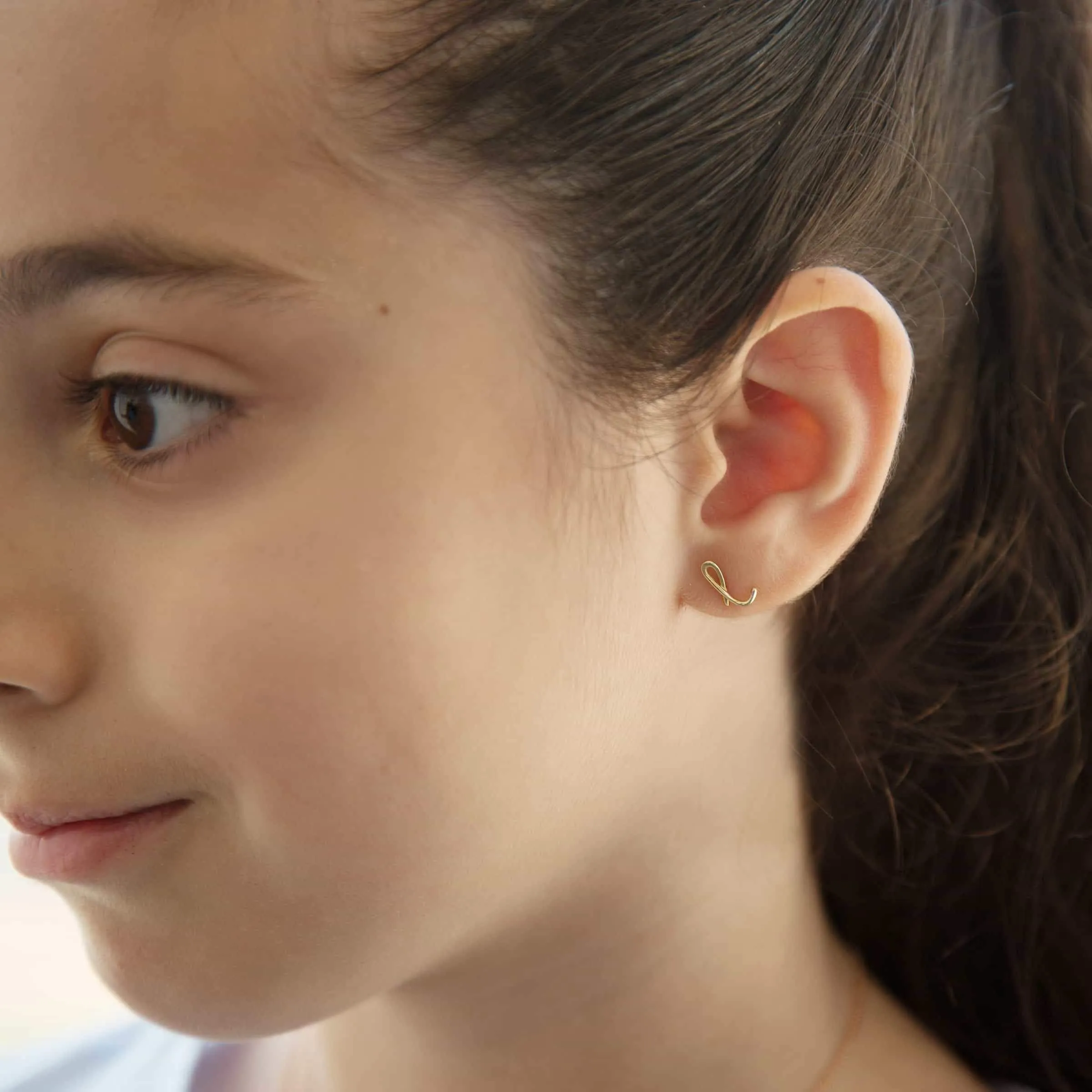 Kids Mini Letter Earrings