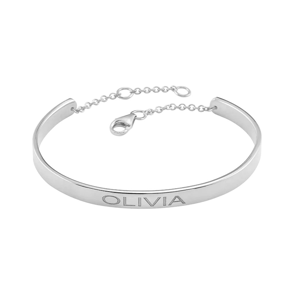 Kids Signature Engravable Cuff ID Bracelet