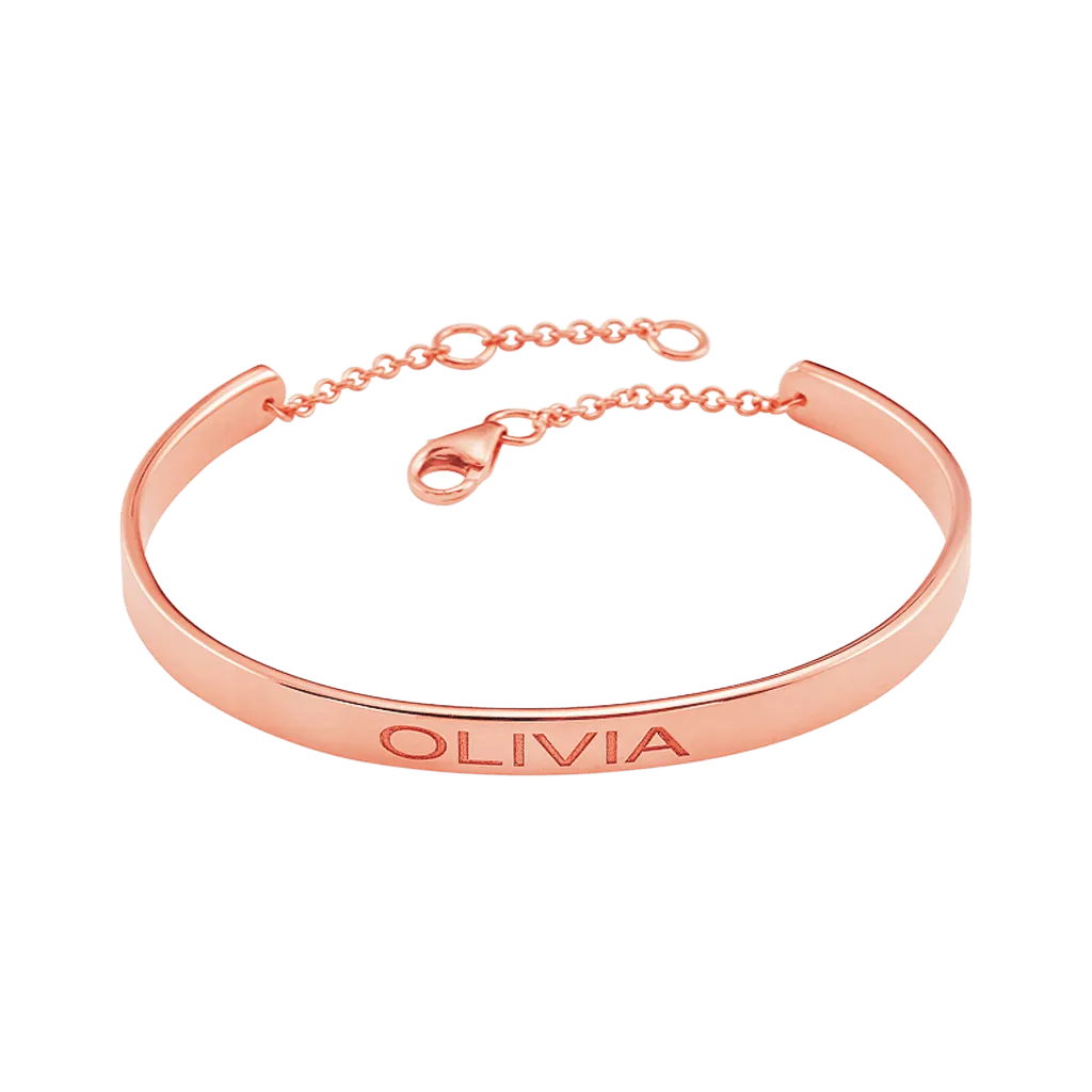 Kids Signature Engravable Cuff ID Bracelet