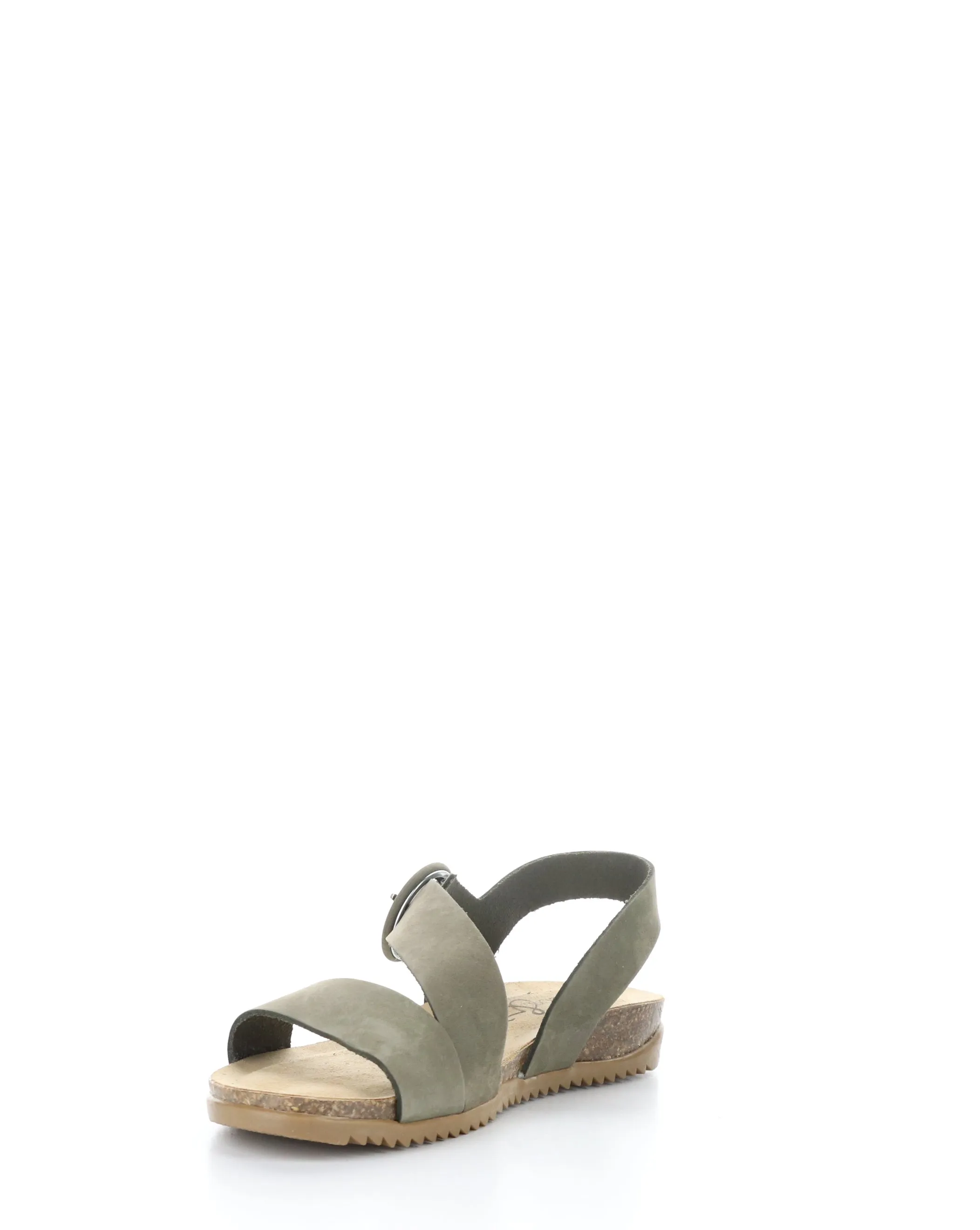 LAVIS FOREST GREEN Round toe Sandals