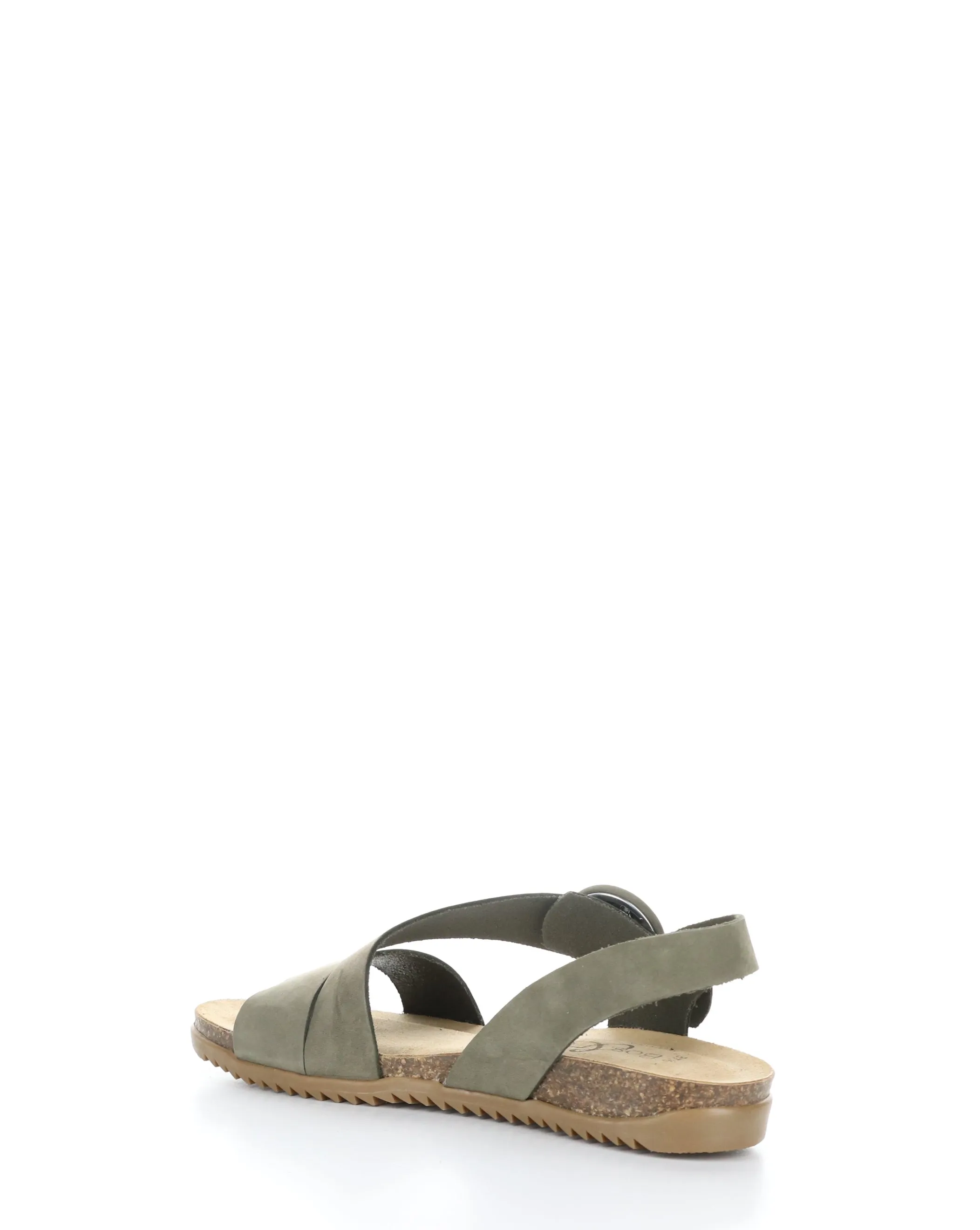 LAVIS FOREST GREEN Round toe Sandals