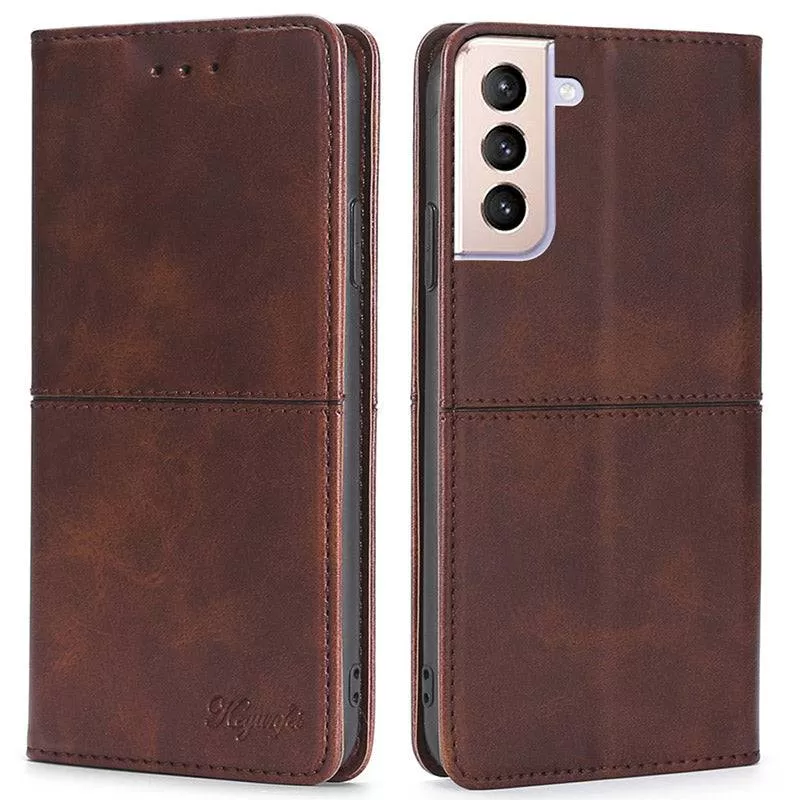 Leather Flip Wallet Cover for Samsung S21 Series