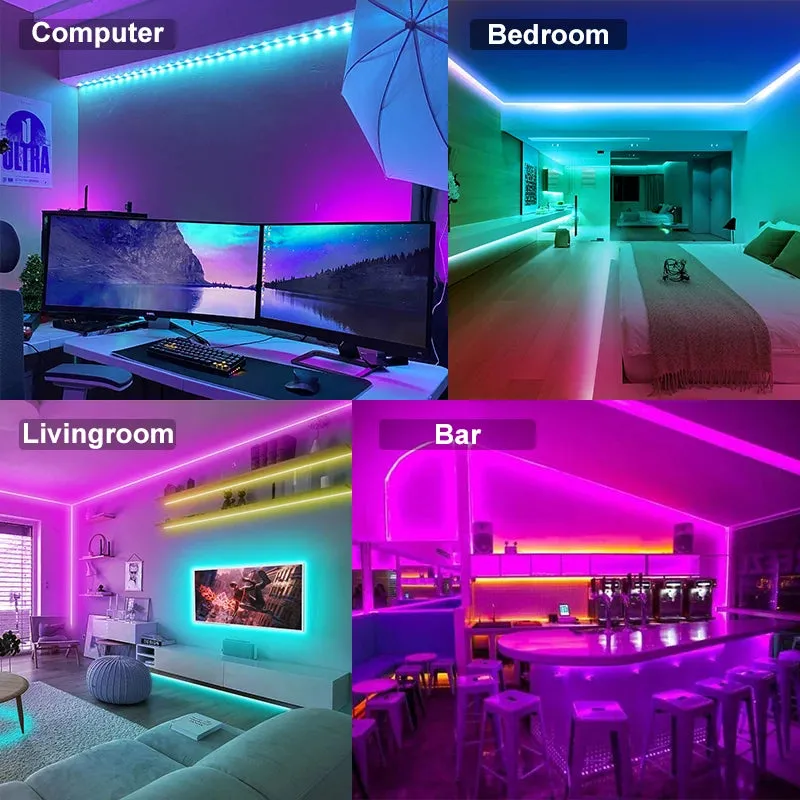 Led Strip Lights RGB 5050 Bluetooth APP Control For Living Room