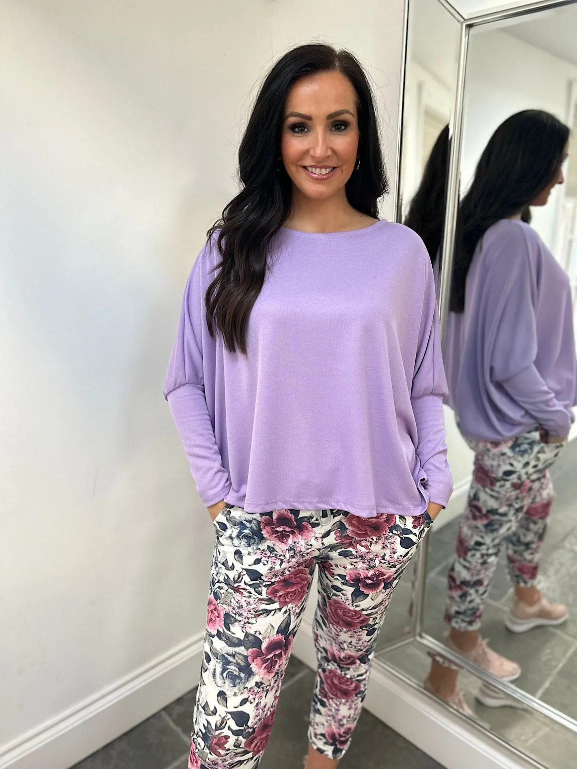 Lilac Lightweight Sweat Top Delaney