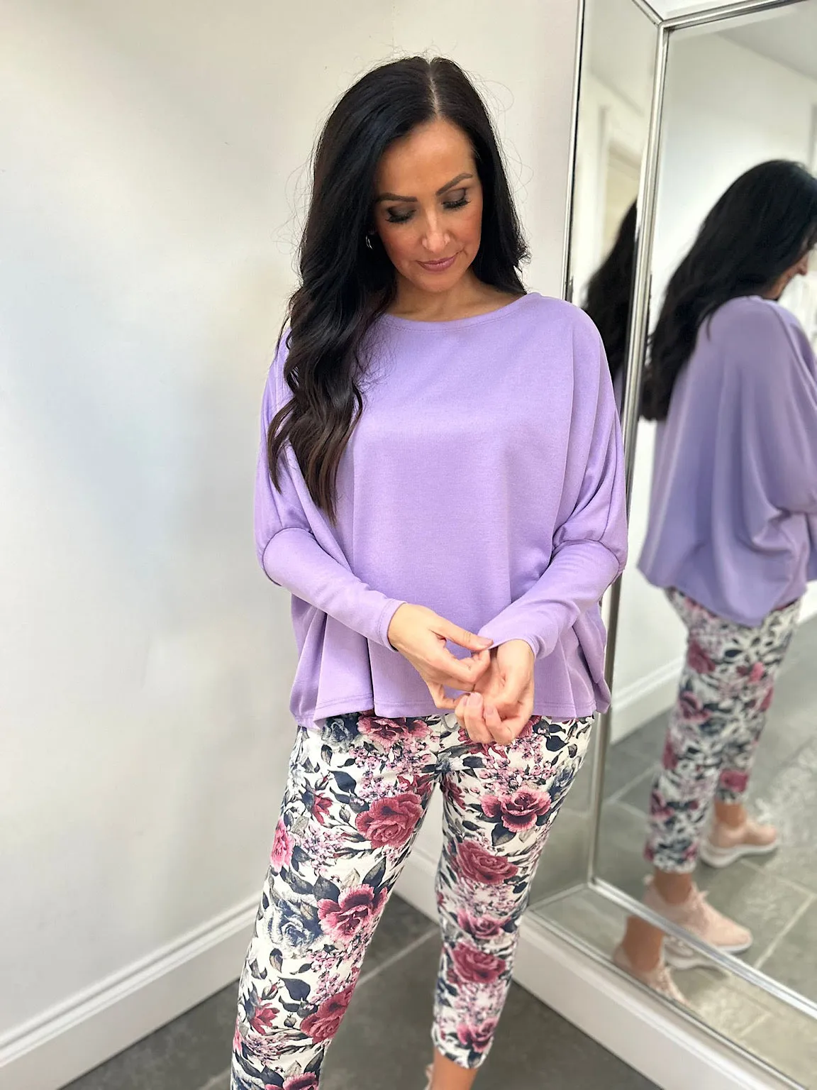 Lilac Lightweight Sweat Top Delaney